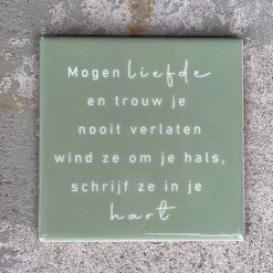 Tegeltje Sprueken 3:3 | Hippe Spreuktegel | Nieuwe woning cadeau | Housewarming cadeau |Verjaardagscadeau | Birthday |Verjaardag |brievenbuscadeau
