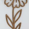 Bloem decoratief hout mdf naturel 33x8 cm