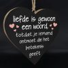 Teksthart liefde is gewoon een woord 25x25cm