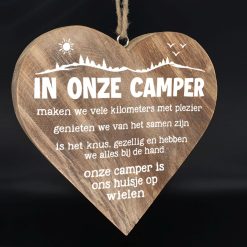 Tekst hart in onze camper