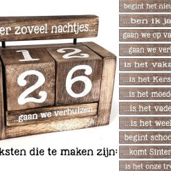 Kalender blok 14x16cm nachtjes slapen