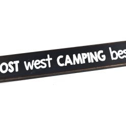 Tekstblok oost west camping best 5x30cm