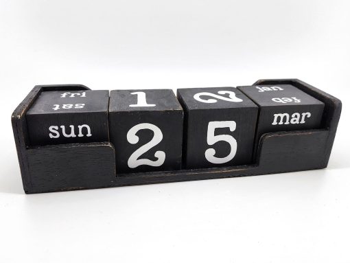 Kalender black wash 30x8cm