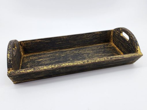 Dienblad 16x8cm black wash