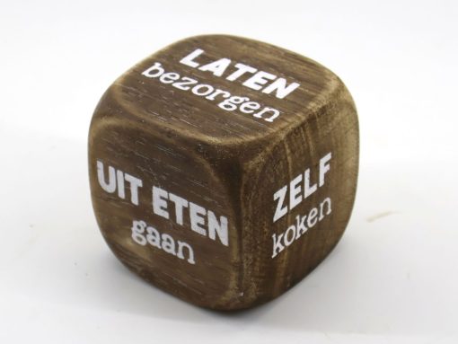 Dobbelsteen zelf koken? 8x8cm naturel