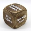 Dobbelsteen wat te doen 8x8cm naturel