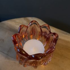 Alternative view of Waxinelichtje Tulp Oranje Glazen kaarsenhouder | Parelmoer | waxinelichthouder - Glass - Kandelaar - Kanderlaarset - Handgemaakt - Helder wit - Glas - Ronde vorm - Woon - Wonen - Decoratie - woonaccessoires - Woonaccessoire - Chique - Theelichthouder