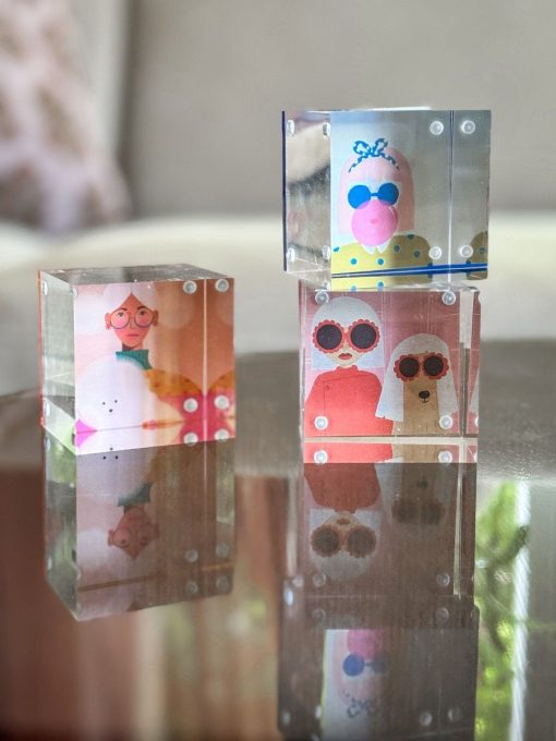 Fotokubus Prisma roze | Fotokubus | 5x5x4,5cm - Afbeelding 2
