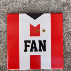 Tegeltje PSV Fan | Hippe Spreuktegel | Voetbal | Afscheid cadeau| Nieuwe woning cadeau | Housewarming cadeau |Verjaardagscadeau | Birthday |Verjaardag |brievenbuscadeau
