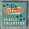 Tegeltje Pets welcome | Hippe Spreuktegel | Afscheid cadeau| Nieuwe woning cadeau | Housewarming cadeau |Verjaardagscadeau | Birthday |Verjaardag |brievenbuscadeau