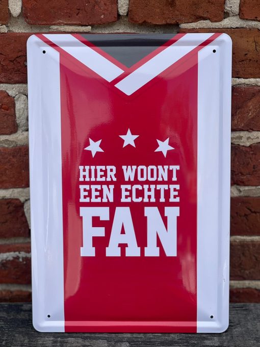 Wandbord Ajax fan 20x30 cm