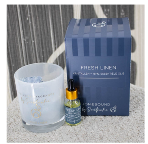 Geur kristal met 15ml essentiële olie 'Fresh linen' - Afbeelding 5