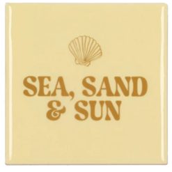 Tegeltje Sea sand sun | Hippe Spreuktegel | Afscheid cadeau| Nieuwe woning cadeau | Housewarming cadeau |Verjaardagscadeau | Birthday |Verjaardag |brievenbuscadeau