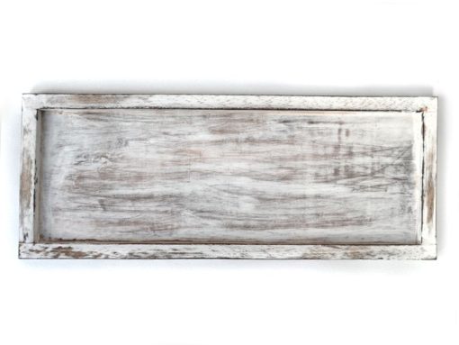 Dienblad antiek wit 16x39cm