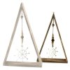 Kerst driehoek met hangende ster 48x29cm naturel (kopie)