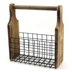 Opberg mandje met handvat 28x25cm naturel