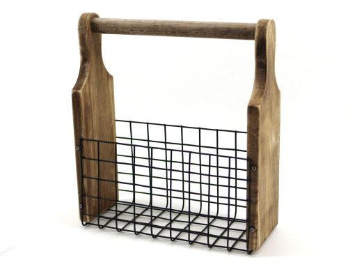 Opberg mandje met handvat 28x25cm naturel