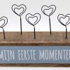 Foto houder 5 hartclips 15x20cm mijn eerste momenten blauw