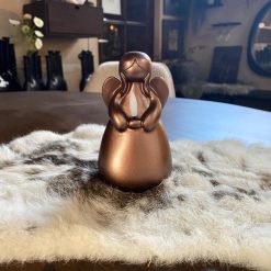 Kaars engel taupe wax led