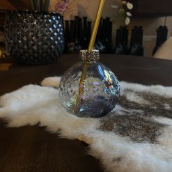 drinkglas kerstbal grijs