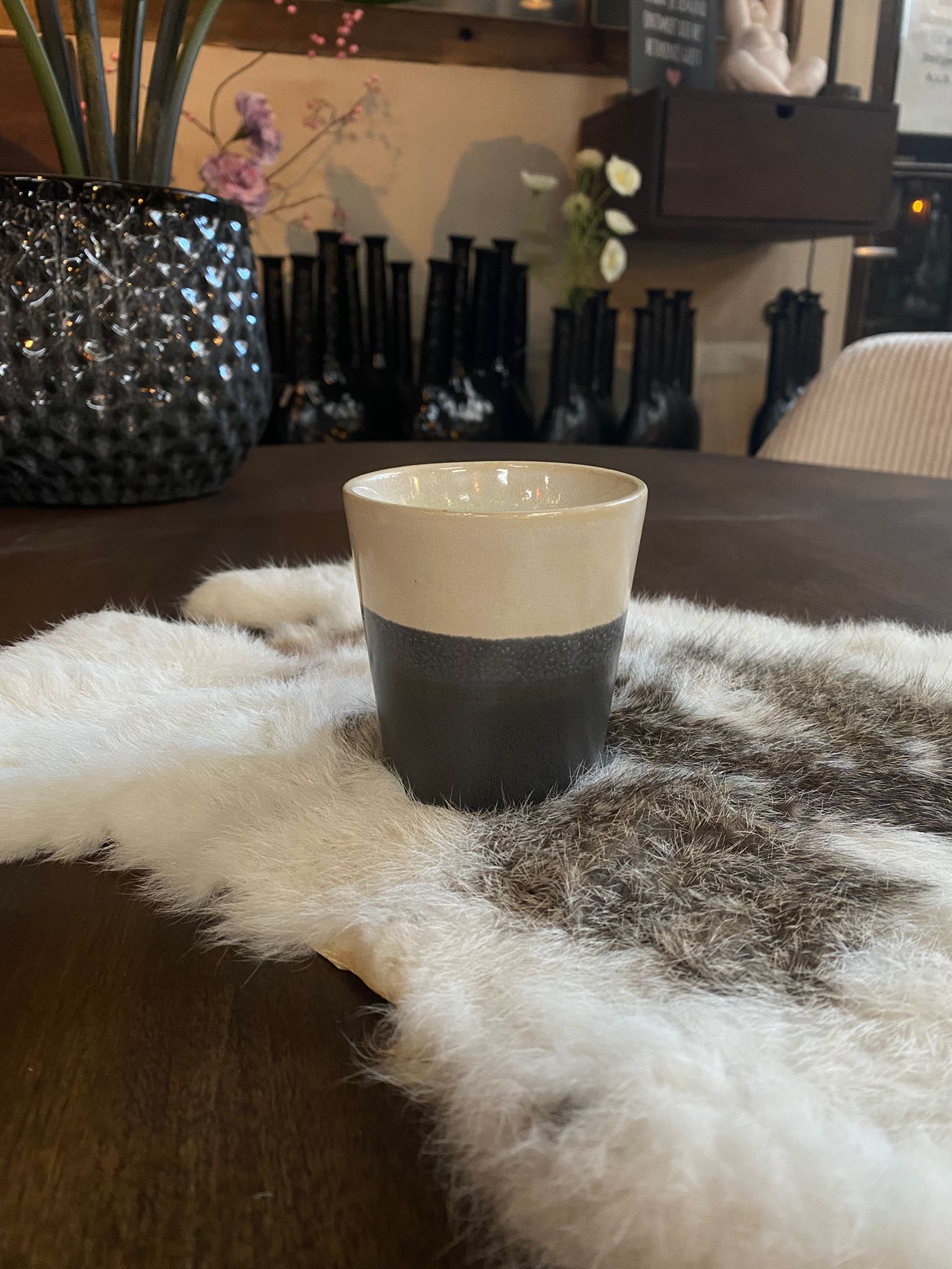 Beker aardewerk blauw