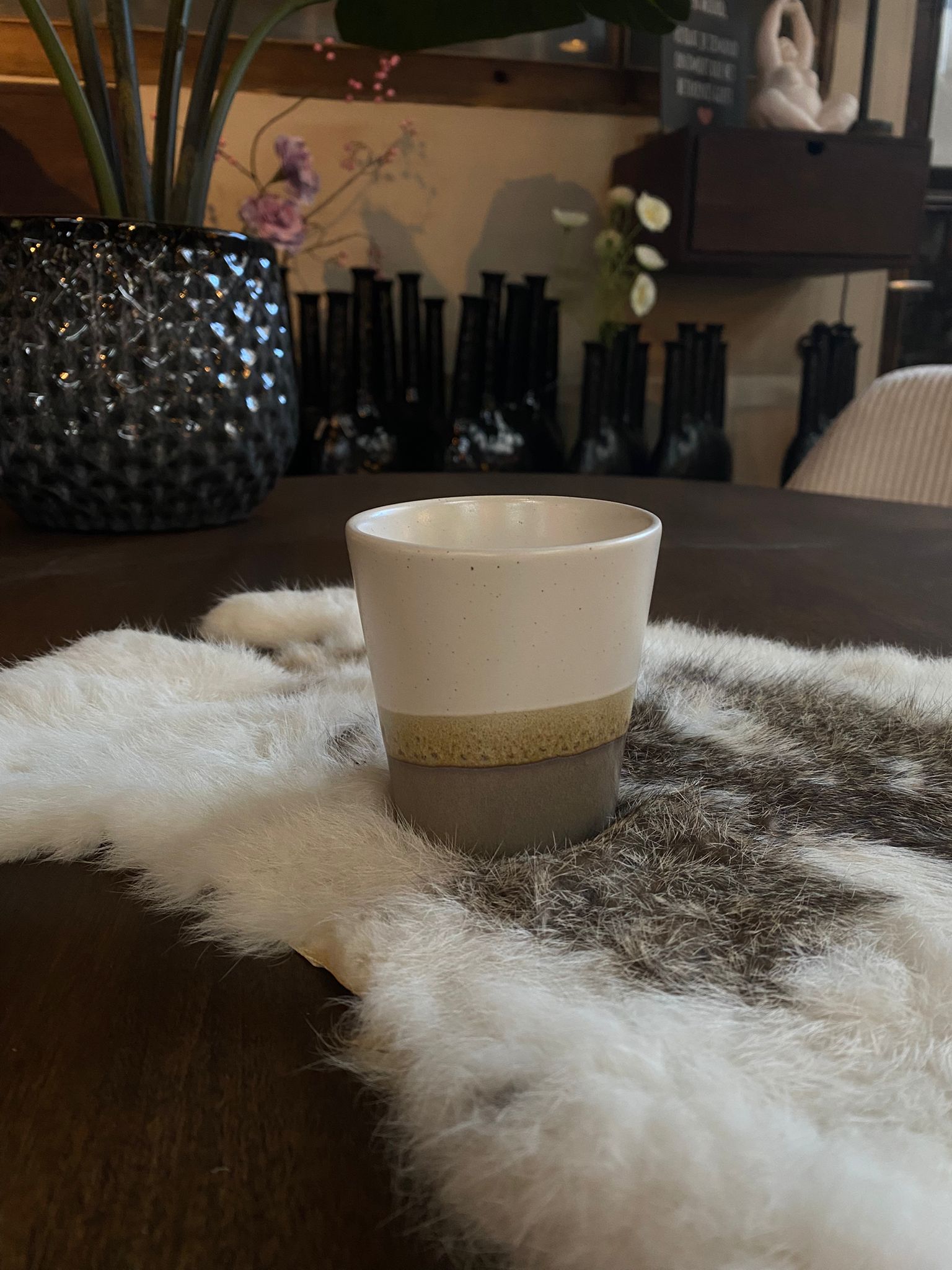 Beker aardewerk zand