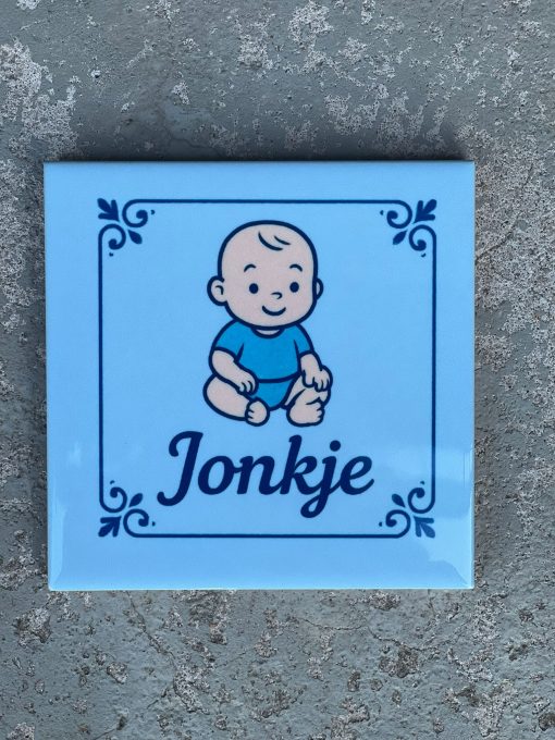 Tegeltje Jonkje jongetje | Hippe Spreuktegel | Afscheid cadeau| Nieuwe woning cadeau | Housewarming cadeau |Verjaardagscadeau | Birthday |Verjaardag |brievenbuscadeau