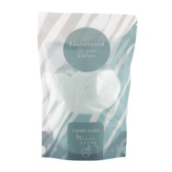 Kaarsenzand korrels zak 250 gr met 8 lonten frost white