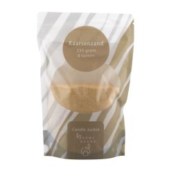 Kaarsenzand korrels zak 250 gr met 8 lonten beige