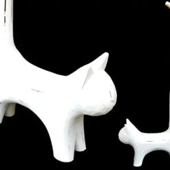 Toiletrolhouder kat 55x23cm white