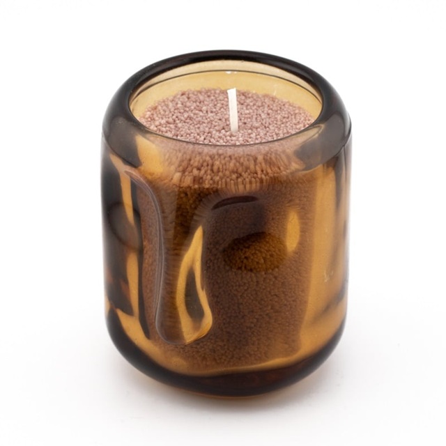 Kaarsenzand korrels zak 250 gr met 8 lonten taupe - Afbeelding 2