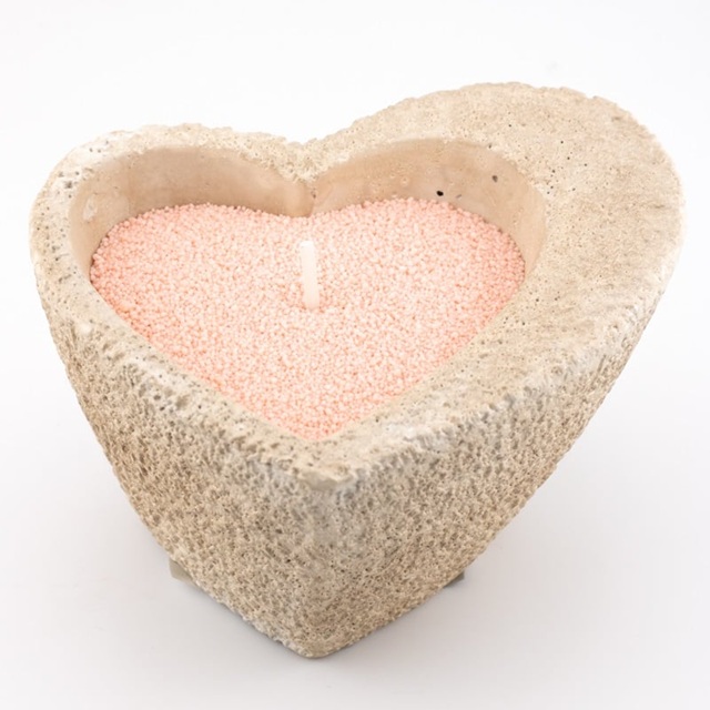 Kaarsenzand korrels zak 250 gr met 8 lonten zacht roze - Afbeelding 2