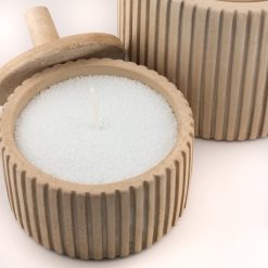 Alternative view of Kaarsenzand korrels zak 250 gr met 8 lonten frost white