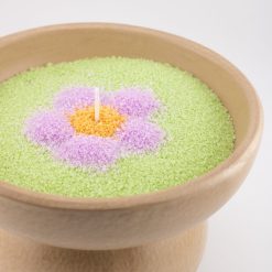 Alternative view of kaarsenzand korrels zak 250 gr met 8 lonten magenta