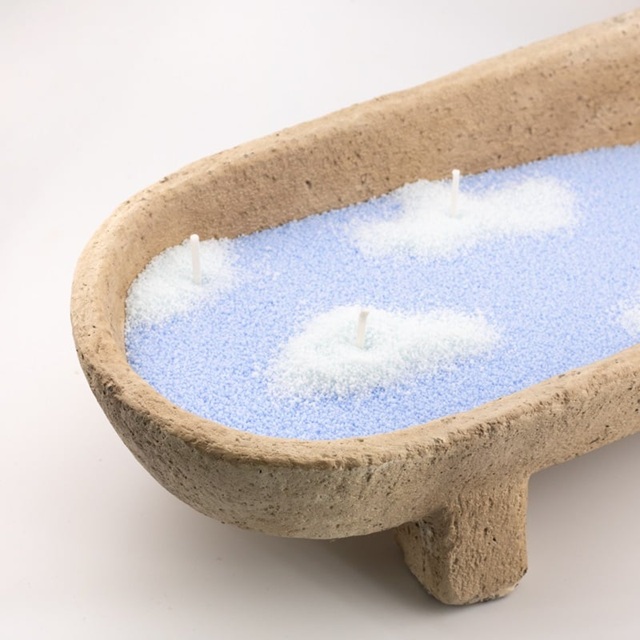 Kaarsenzand korrels zak 250 gr met 8 lonten frost white - Afbeelding 3