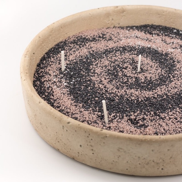 Kaarsenzand korrels zak 250 gr met 8 lonten taupe - Afbeelding 3