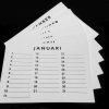 Setje kalenderbladen voor 27x20cm gebroken wit