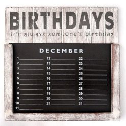 Verjaardagskalender 30x30cm antique white