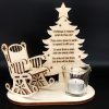Waxine kerstboom met schommelstoel 21x21cm Engels