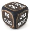Dobbelsteen 8x8cm jij bobt, ik bob black wash