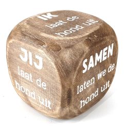 Dobbelsteen 8x8cm ja nee natural