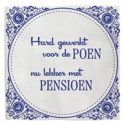 Tegeltje Hard gewerkt voor de poen... | Hippe Spreuktegel | Afscheid cadeau| Nieuwe woning cadeau | Housewarming cadeau |Verjaardagscadeau | Birthday |Verjaardag |brievenbuscadeau