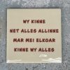 Tegeltje mei elkoar kinne wy alles | Hippe Spreuktegel | Afscheid cadeau| Nieuwe woning cadeau | Housewarming cadeau |Verjaardagscadeau | Birthday |Verjaardag |brievenbuscadeau