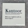 Tegeltje Kantoor woordenboek | Hippe Spreuktegel | Afscheid cadeau| Nieuwe woning cadeau | Housewarming cadeau |Verjaardagscadeau | Birthday |Verjaardag |brievenbuscadeau