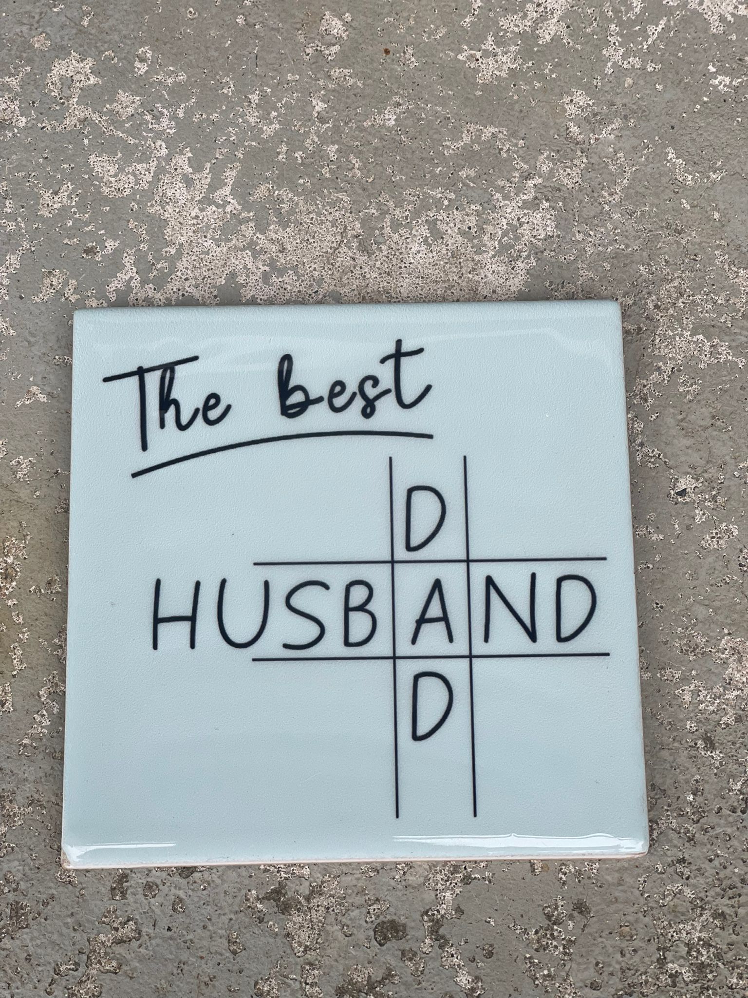 Tegeltje The best husband/dad | Hippe Spreuktegel | Afscheid cadeau| Nieuwe woning cadeau | Housewarming cadeau |Verjaardagscadeau | Birthday |Verjaardag |brievenbuscadeau