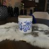Kaars in pot delft blauw