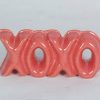 Decoratie letters XOXO fuchsia 20x6,5x8cm