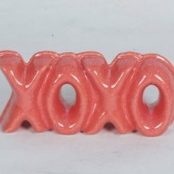 Decoratie letters XOXO fuchsia 20x6,5x8cm