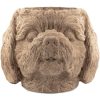 Aardewerk bloempot hond beige l 20,5x19x16cm
