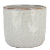 Iron stone White glazed bloempot 24x23cm